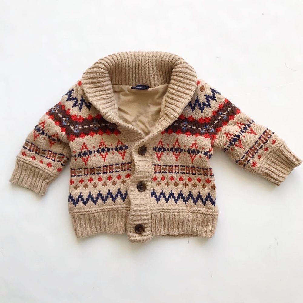 Babygap cowl neck lined cardigan EUC 6-12 months
